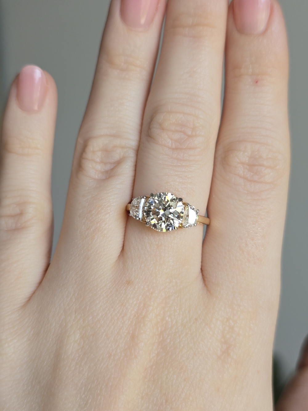 14k 3.14cttw Lab Diamond Ring